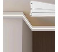 Canal d'éclairage LED pour éclairage indirect. Parfait pour le salon, la chambre à coucher, le cinéma maison. Installation facile, design élégant, économe en énergie