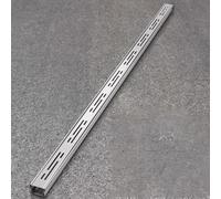 Canal d'évacuation en acier inoxydable 304 robuste - Système de drainage durable pour allée, sol, cour, jardin et ferme - Crépine linéaire de gouttière (10 x 4 cm)