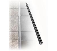 Canal d'évacuation en acier inoxydable robuste - Tranchée linéaire pour allée et terrasse - Design facile à nettoyer - Idéal pour la gestion de l'eau de pluie - 5 x 5 cm - Construction durable