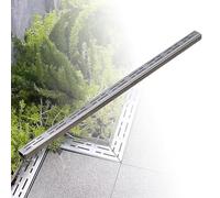 Canal d'évacuation linéaire en acier inoxydable 304 avec grille amovible Idéal pour cour, jardin, ferme et terrasse (10 x 4 cm)