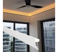 Canal diffuseur de lumière LED profilé en aluminium pour éclairage linéaire indirect et garniture murale