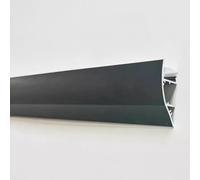 Canal diffuseur LED en aluminium | Éclairage multicolore de plusieurs tailles for les espaces(Black,550 cm(18 ft))