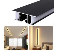 Canal en aluminium LED pour bandes doubles, solution d'éclairage indirect pour bars, clubs, hôtels, effet lave-mur, moulage de plafond suspendu avec accessoires