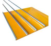 Canal en U de 0,3 cm en zinc pour encadrement de vitraux, 0,9 m x 24 bandes au total 22 m