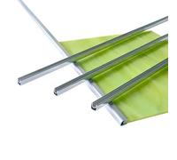 Canal en U de 9/32" en zinc pour encadrement de vitraux, 0,9 m x 12 bandes au total 11 m.