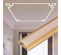 Canal LED doré de 27 m - Profil d'éclairage indirect de style chinois pour moulage de plafond et de couronne, diffuseur à DEL en aluminium pour décoration d'intérieur, solution d'éclairage d'ambiance