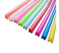 Canal LED linéaire en silicone flexible avec diffuseur for bande néon LED 6 mm, 10 couleurs disponibles, longueur de 1 à 10 mètres, facile à découper for la création d'enseignes DIY.(Ice Blue,1meter)