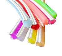 Canal LED linéaire pliable en silicone néon, système de profil, tube diffuseur, bande flexible séparée 8 mm for la fabrication panneaux décoration intérieure/extérieure(Green,5meters)