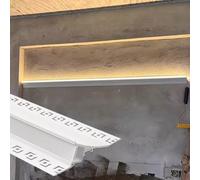 Canal LED pour éclairage de crique et moulure de couronne, joint mural invisible, diffuseur de lumière, garniture de piste