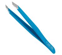 Canal Pince à cheveux, biseautée, satinée, inoxydable, 9 cm Bleu