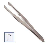 Canal Pince à cheveux oblique inoxydable, 8 cm