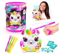 Canal Toys - Airbrush Plush - Baril Peluche Squish Néon avec Feutres et Pochoirs - AIR 022
