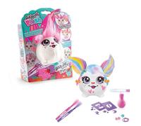 Canal Toys - Airbrush Plush - Mini Peluche Hair'iffic à Coiffer et DéCorer - Kit Créatif avec Pulvérisateur Airbrush, Feutres, Pochoirs et Accessoires Cheveux - AIR 040