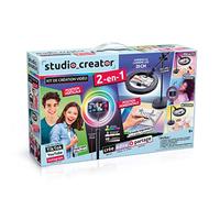 Studio Creator – Studio vidéo 2-en-1 INF027 – Anneau lumineux LED multicolore, support à double fonction