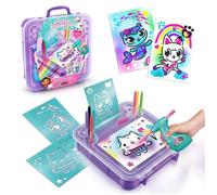 Canal Toys - Gabby et la Maison Magique - Mallette d'activités avec aérographe électronique, pochoirs et feutres - GAB 024