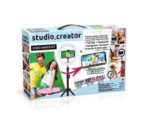 Canal Toys - Kit De Création Video Studio Creator -Deviens Influenceur - Accessoires avec Fond Vert, Trepied et Anneau de Lumière - dès 8 ans - INF 001 - Cranberry