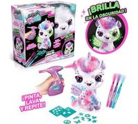 Canal Toys Licorne a Personnaliser Airbrush Plush - Peluche Spray Art avec Feutres et Pochoirs - des 6 ans - OFG 274