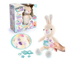 Canal Toys - Magic Light Plush - Peluche Lapin à Dessiner 3 Ans - AIR 089 | Lampe UV Incluse - Dessine sur Son Ventre - Pochoirs Réutilisables - Crée Facilement de Jolis Motifs - Idée Cadeau Enfant