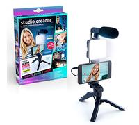 Canal Toys New Studio Creator Podcast & Vlogging Kit - Enregistrez Vos Propres podcasts et Vlogs comme Vos influenceurs préférés ! Trépied Pliable, lumière LED et Microphone. À partir de 8 Ans