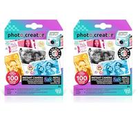 Canal Toys - Photo Creator 2.0 - Recharge Papier Photo | 100 Feuilles Brillantes + 2 Planches de Stickers | Impression instantanée sans Encre - Compatible Photo Creator (Vendu séparément) - CLK 051