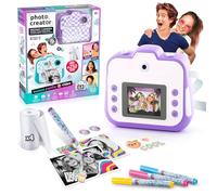 Canal Toys - Photo Creator - Appareil Photo à Impression Instantanée Violet pour Enfants 8 Ans+ - Selfie & Caméra Vidéo - Impression sans Encre sur Papier Thermique - Idée Cadeau - CLK 056