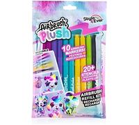 Canal Toys – Recharge Airbrush Plush – 10 feutres multicolores, 2 planches de pochoirs – Kit OFG 256
