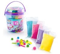 Canal Toys So Slime - Baril de Slime Géant Fidget Bucket - 1 kg de Slime 4 Couleurs avec Jouets Déstressants - Loisirs Créatifs pour Enfant - Canal Toys, Bucket, L13,4 x P13 x H14,4 cm