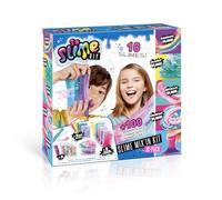 Canal Toys - So Slime - Kit 10 Slimes Personnalisés - +100 Combinaisons - sans Colle - Mélange & Décore - Loisir Créatif & Activité Manuelle Propre 6 Ans + - Accessoires Inclus - SSC 184