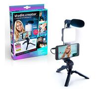 Canal Toys - Studio Creator - Kit Podcast & Vlogging | Trépied Pliable - LED 3 Niveaux - Support téléphone - Micro à réduction de Bruit - Création Nomade 8 Ans+ - 3 Piles AAA (Non incluses) - INF 033