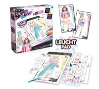 Canal Toys Tablette Lumineuse - Mode avec Kit Créatif Complet - Table Dessin LED avec Crayons, Pochoirs et Stickers - Set Design Vêtements avec Accessoires pour Enfants