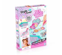 Canal Toys - Style 4 Ever - Set de Barrettes Diamant'Art - 6 Ans - OFG 334 | 8 Barrettes à Customiser - Strass, Stylo, Cire et +200 Accessoires - Loisir Créatif - Idée Cadeau Enfant Fille Garçon