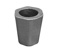 CANALHOUT Crucibles en carbure de silicium et graphite, pour faire fondre le métal, résistent à des températures élevées de 1800 ℃, fonte de l'aluminium, de l'or, de l'argent, du cuivre (0,5 kg N°0)