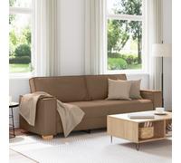 Canap 3 places Marron 180 cm en tissu