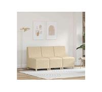 CanapA dangle droit convertible ALLURE 3 places en Polyester beige