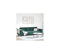 CanapA dangle droit fixe ALLURE 4 places en tissu texture vert