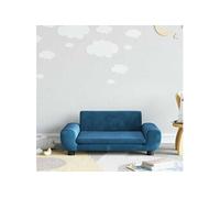 vidaXL Canapé pour enfants bleu velours 70x45x33 cm