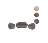 CanapA dangle droit fixe lounge 2 places en Tissu texture grisclair