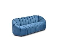 CanapA dangle droit fixe menzzo SIDONIE 3 places en Velours bleu