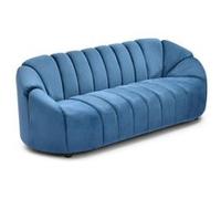 Canapé 3 places design Sidonie Velours Bleu