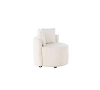 CanapA dangle droit fixe paris prix KELSO 2 places en bouclette blanc