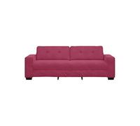 CanapA dangle droit fixe venlo 3 places en velours bordeau