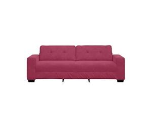 CanapA dangle droit fixe venlo 3 places en velours bordeau