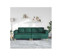 CanapA dangle droit fixe venlo 4 places en polyester vert