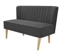 Canapé 117 X 55,5 X 77 Cm Tissu Gris Foncé
