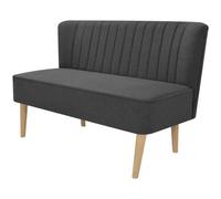 Canapé 117 X 55,5 X 77 Cm Tissu Gris Foncé