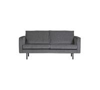 Canapé 2,5 places tissu rayé noir/gris Rodeo