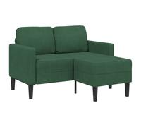 vidaXL 2-zitsbank met ligstoel L-vorm Jungle groen 125 cm linnen4107081 Vert G