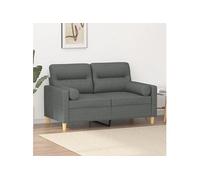 Canapé 2 places avec oreillers gris foncé 120 cm tissu3200814