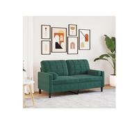 vidaXL Canapé 2 places velours avec oreillers gris foncé 120 cm