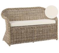 Canapé 2 Places Boho d'Intérieur et d'Extérieur 141 cm Rotin Naturel a